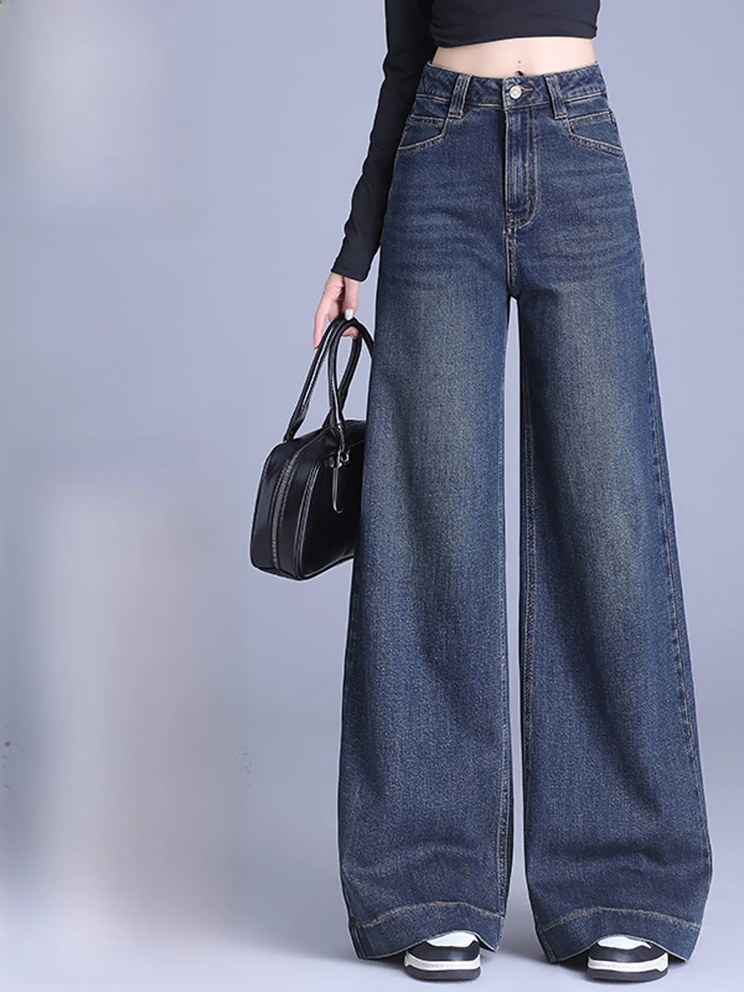 Джинсы с высокой талией и широкими штанинами, женские джинсы с драпировкой на подкладке, свободный крой, повседневная одежда, осень-зима, мода, для похудения, длина до пола
Джинсы с высокой талией и широкими штанинами, женские джинсы с драпировкой на подкладке, свободный крой, повседневная одежда, осень-зима, мода, для похудения, длина до пола