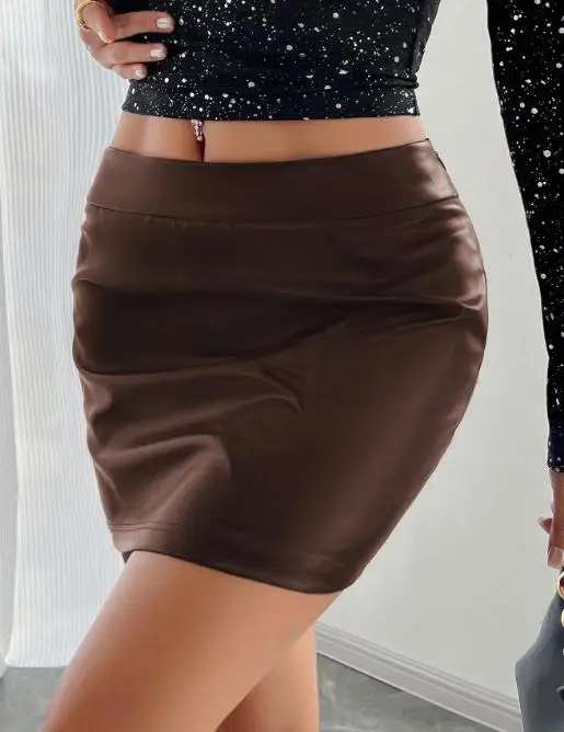 Elegant Temperament Solid Color Leather Skirt Short Skirt Summer New Fashion High Street Style Women's Solid Color Leather Skirt
Elegant Temperament Solid Color Leather Skirt Short Skirt Summer New Fashion High Street Style Women's Solid Color Leather Skirt