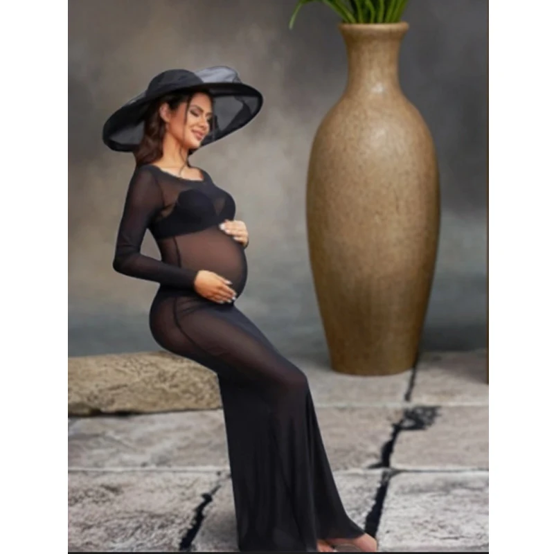 Sexy Sheer Maternity Gown Long Sleeve Bodycon Maxi Dress for Photoshoot, Baby Shower платье для беременных vestido maternidad
Sexy Sheer Maternity Gown Long Sleeve Bodycon Maxi Dress for Photoshoot, Baby Shower платье для беременных vestido maternidad