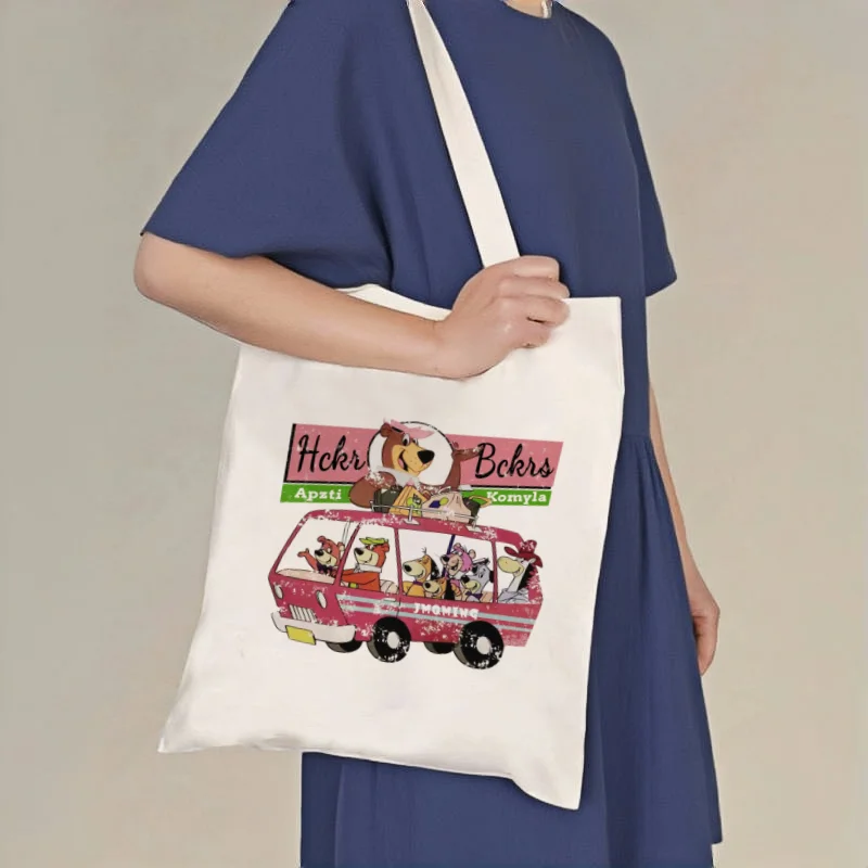 1pc Retro Cartoon Bear Bus Print Canvas Tote Bag, Vintage Animal Shoulder Bag
1pc Retro Cartoon Bear Bus Print Canvas Tote Bag, Vintage Animal Shoulder Bag