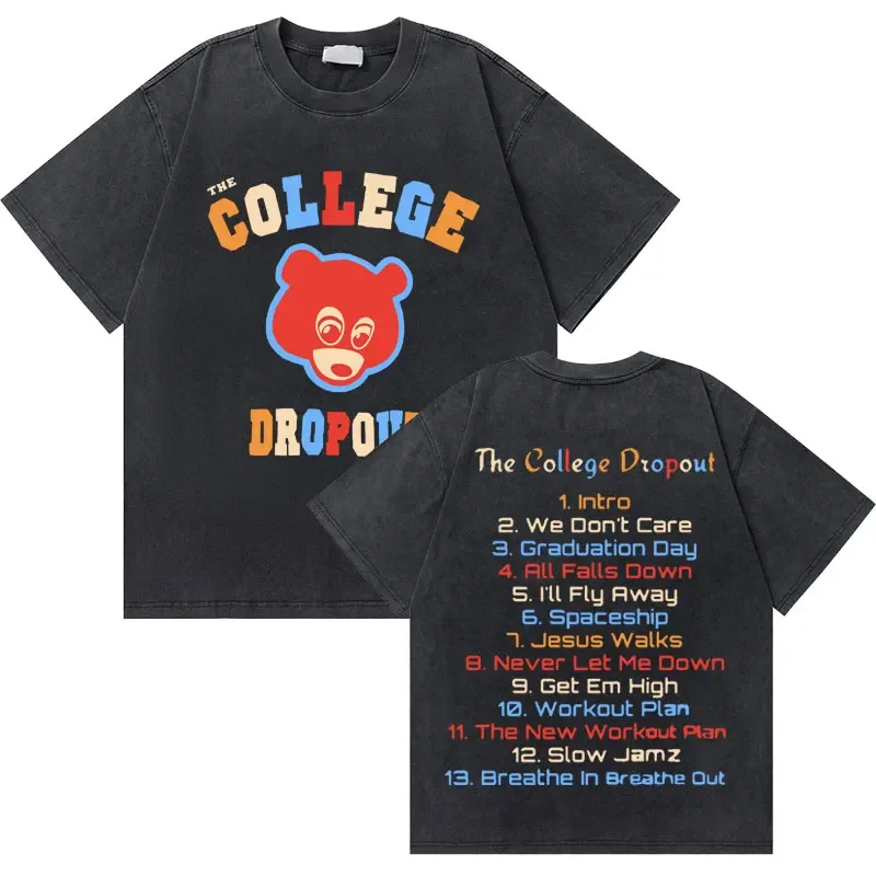 Винтажная футболка с принтом Канье Уэста The College Dropout Bear, мужская, в стиле хип-хоп, модная, трендовая
Винтажная футболка с принтом Канье Уэста The College Dropout Bear, мужская, в стиле хип-хоп, модная, трендовая