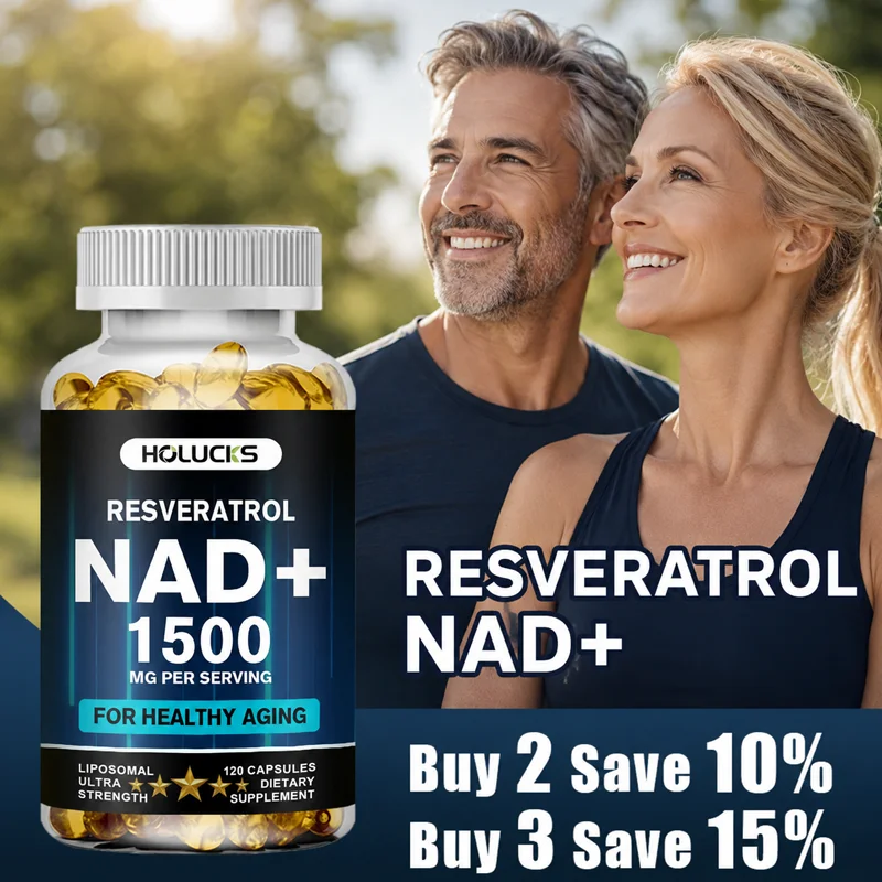 1500mg Anti-Aging NAD+ Capsules, with NAD+ & Resveratrol, Overall Body Vitality, Brain & Heart Health
1500mg Anti-Aging NAD+ Capsules, with NAD+ & Resveratrol, Overall Body Vitality, Brain & Heart Health