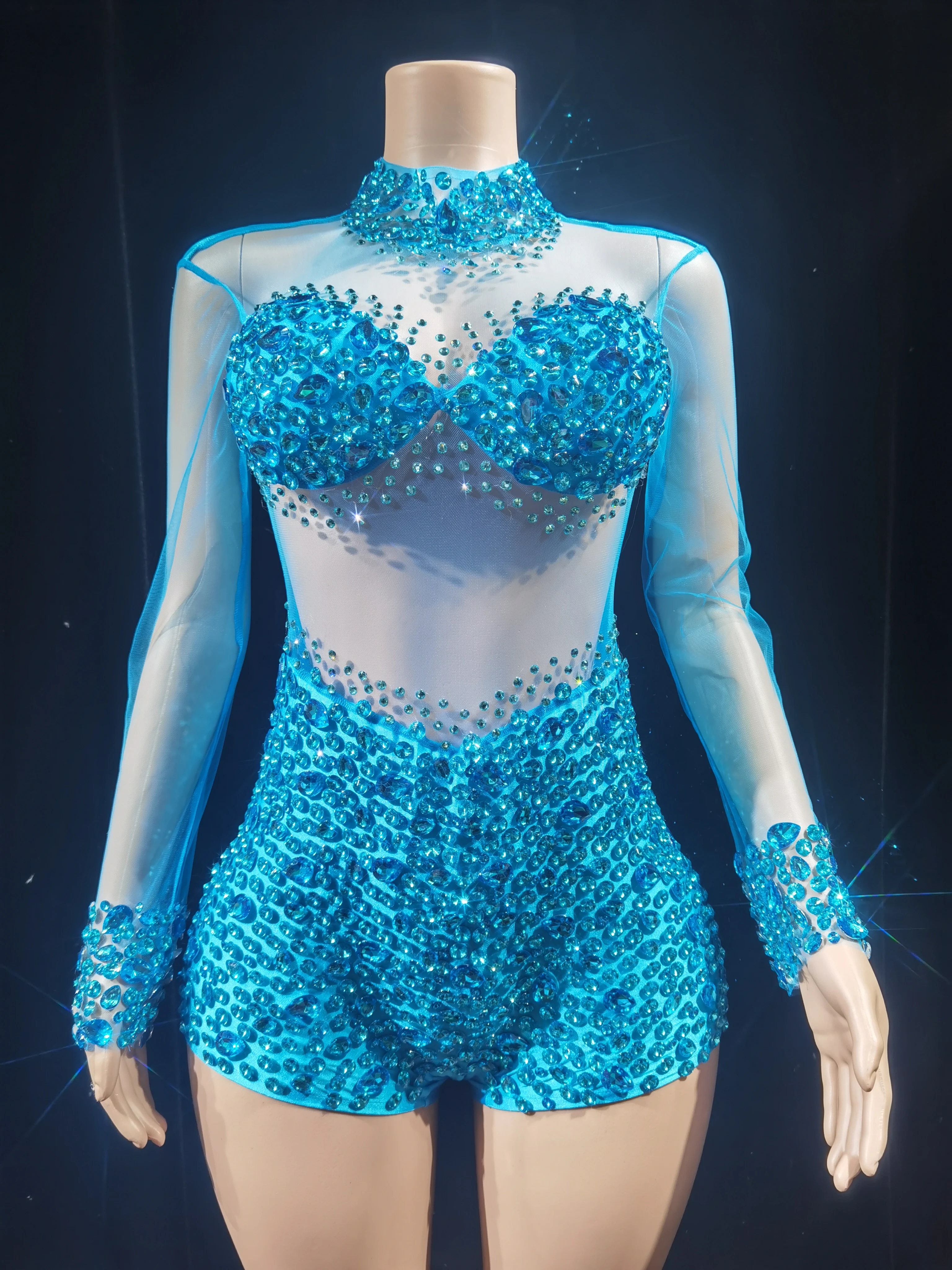Sparkly Crystals Leotard Sexy See ThroughCrystal Bodvsuit Dance Costume WomenNightclub Party Birthday Outfit Show StageWear
Sparkly Crystals Leotard Sexy See ThroughCrystal Bodvsuit Dance Costume WomenNightclub Party Birthday Outfit Show StageWear