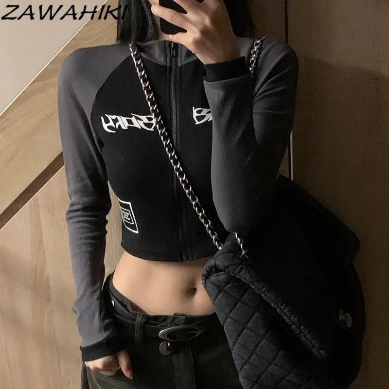 Y2K American Retro Patchwork Contrast Color Slim Long Sleeve T Shirt Women Letter Print Korean Fashion Casual Crop Top Mujer
Y2K American Retro Patchwork Contrast Color Slim Long Sleeve T Shirt Women Letter Print Korean Fashion Casual Crop Top Mujer