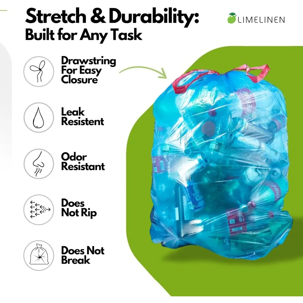 30-Gallon Blue Recycling Trash Bags – 400ct Blue Garbage Bags Leak and Odor-Resistant, Heavy-Duty Plastic Garbage Bags
30-Gallon Blue Recycling Trash Bags – 400ct Blue Garbage Bags Leak and Odor-Resistant, Heavy-Duty Plastic Garbage Bags