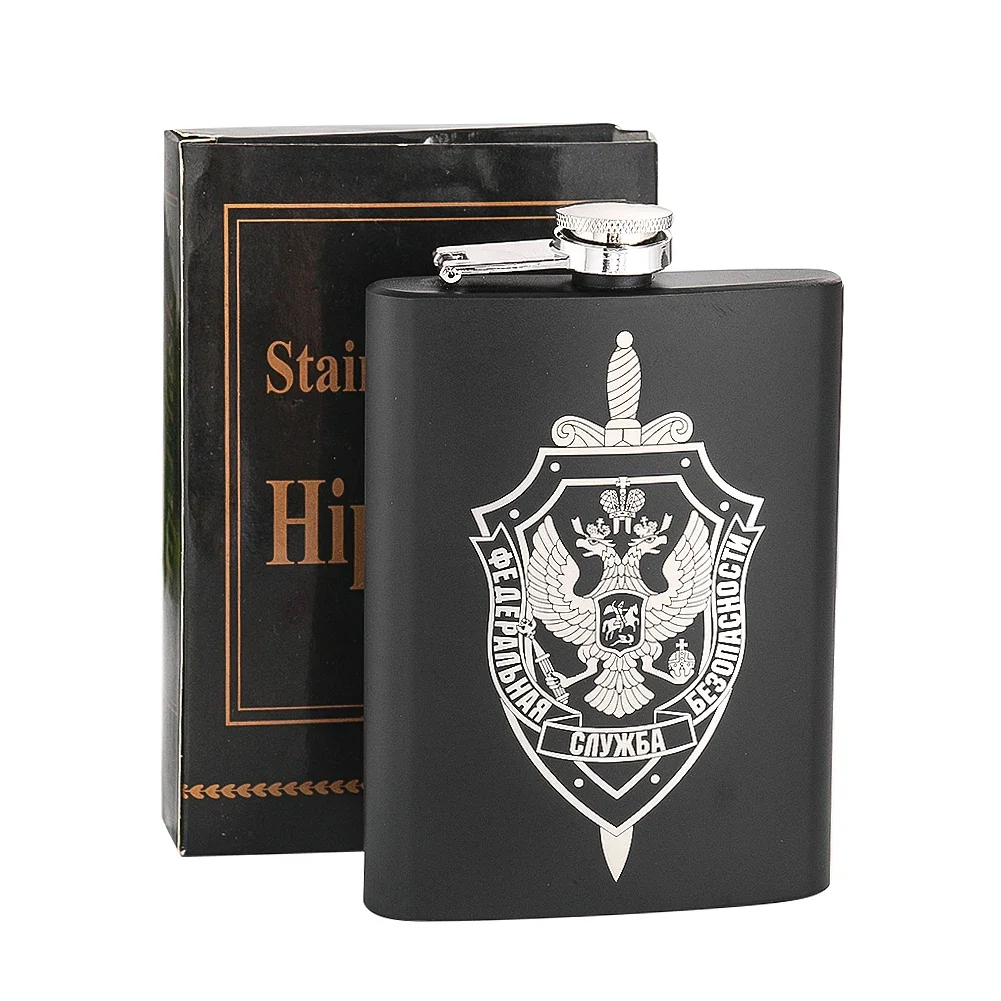 Flask Hip Double-headed Eagle Water Bottle FSB Russia Badge 304 Portable Outdoor Vodka Flat Wine Sports Jugs Camping Hiking
Flask Hip Double-headed Eagle Water Bottle FSB Russia Badge 304 Portable Outdoor Vodka Flat Wine Sports Jugs Camping Hiking
