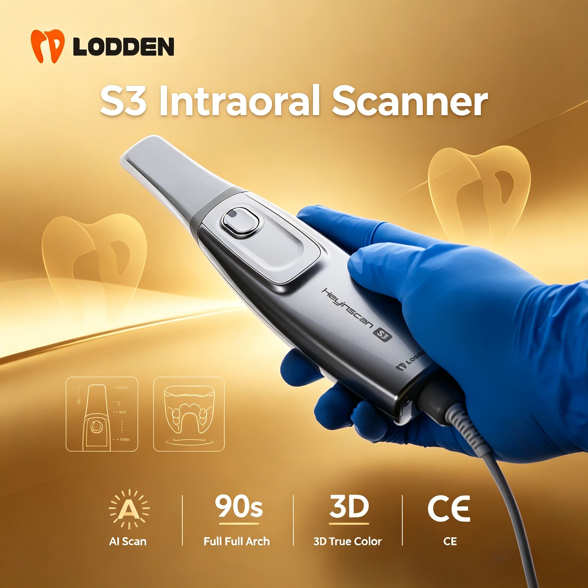 3D Digital Dental Intraoral Scanner LODDEN Heyinscan S3 Oral Camera Impression Instrument Dental Lab Equipment
3D Digital Dental Intraoral Scanner LODDEN Heyinscan S3 Oral Camera Impression Instrument Dental Lab Equipment