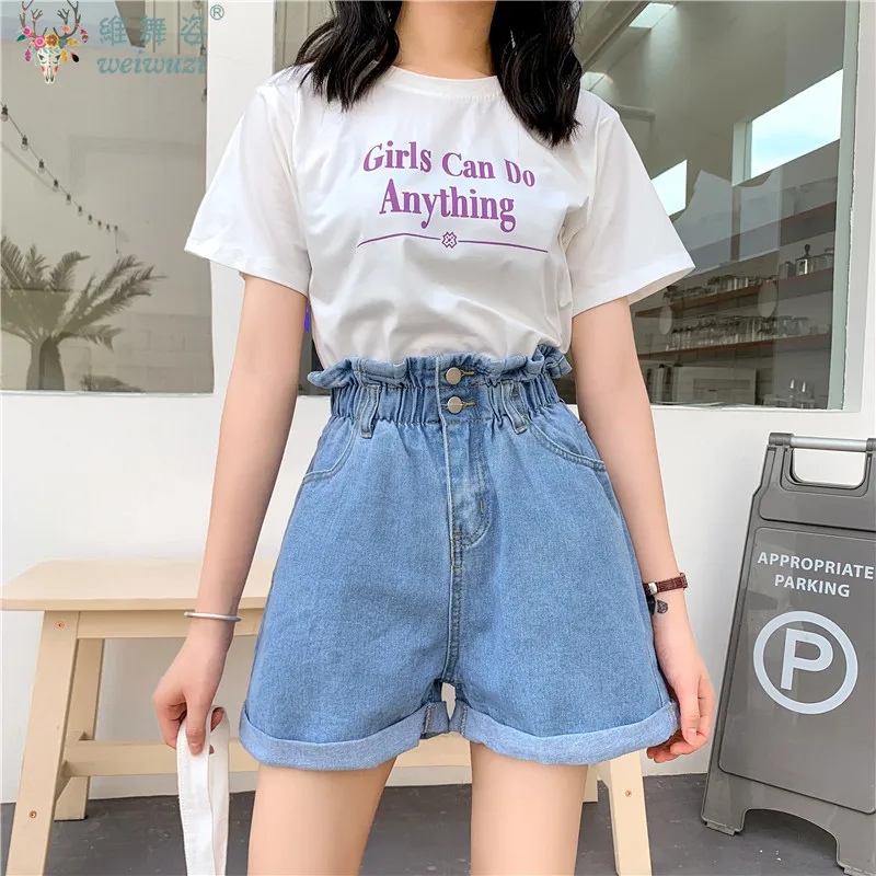 Fashion Outdoor Sports High Waist Denim Shorts for Women Elastic Waist Wide Leg RolledHem Jean Shorts Summer Vacation Streetwear
Fashion Outdoor Sports High Waist Denim Shorts for Women Elastic Waist Wide Leg RolledHem Jean Shorts Summer Vacation Streetwear