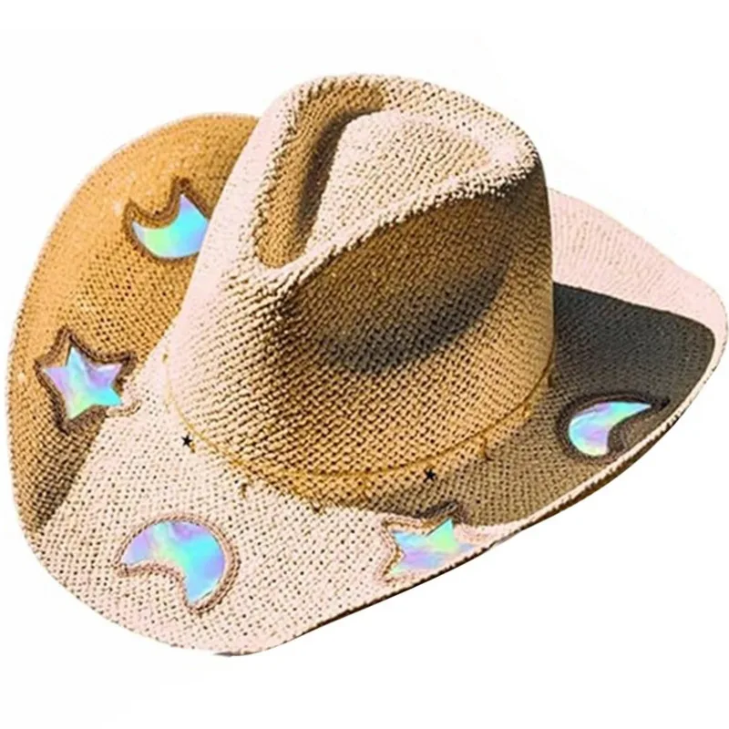 Summer Outdoor Women's Sun Hat Hand-woven Comfortable and Breathable Hollow Straw Hat Western Cowboy Beach Hat
Summer Outdoor Women's Sun Hat Hand-woven Comfortable and Breathable Hollow Straw Hat Western Cowboy Beach Hat