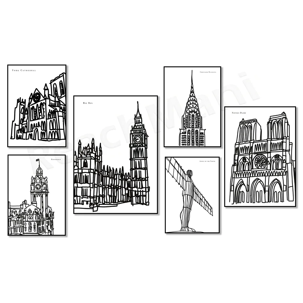 London Tower Bridge, Paris Lincoln, Parkinsons Building, University of Leeds, Liverpool, Newcastle black and white travel poster
London Tower Bridge, Paris Lincoln, Parkinsons Building, University of Leeds, Liverpool, Newcastle black and white travel poster