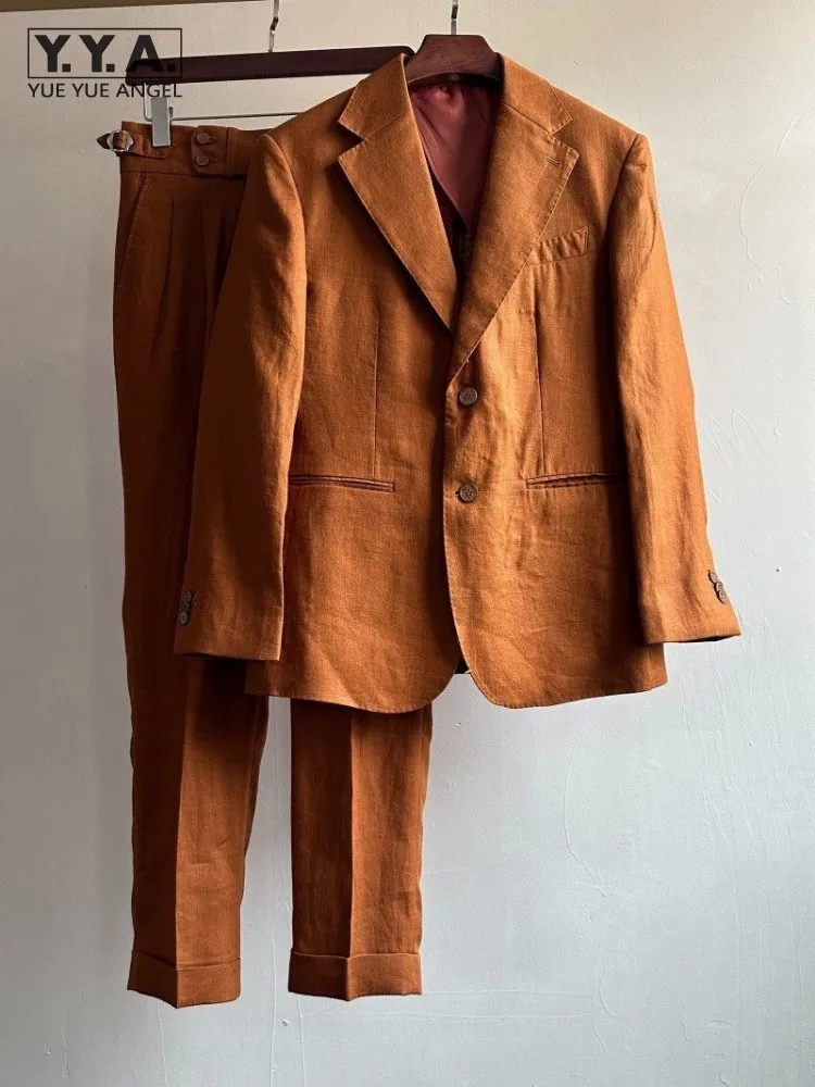 Italian Style Mens Business Casual Suit Blazer Pants Two Piece Set Single Breasted Loose Fit Work Male Formal Suit Dress Suits
Italian Style Mens Business Casual Suit Blazer Pants Two Piece Set Single Breasted Loose Fit Work Male Formal Suit Dress Suits