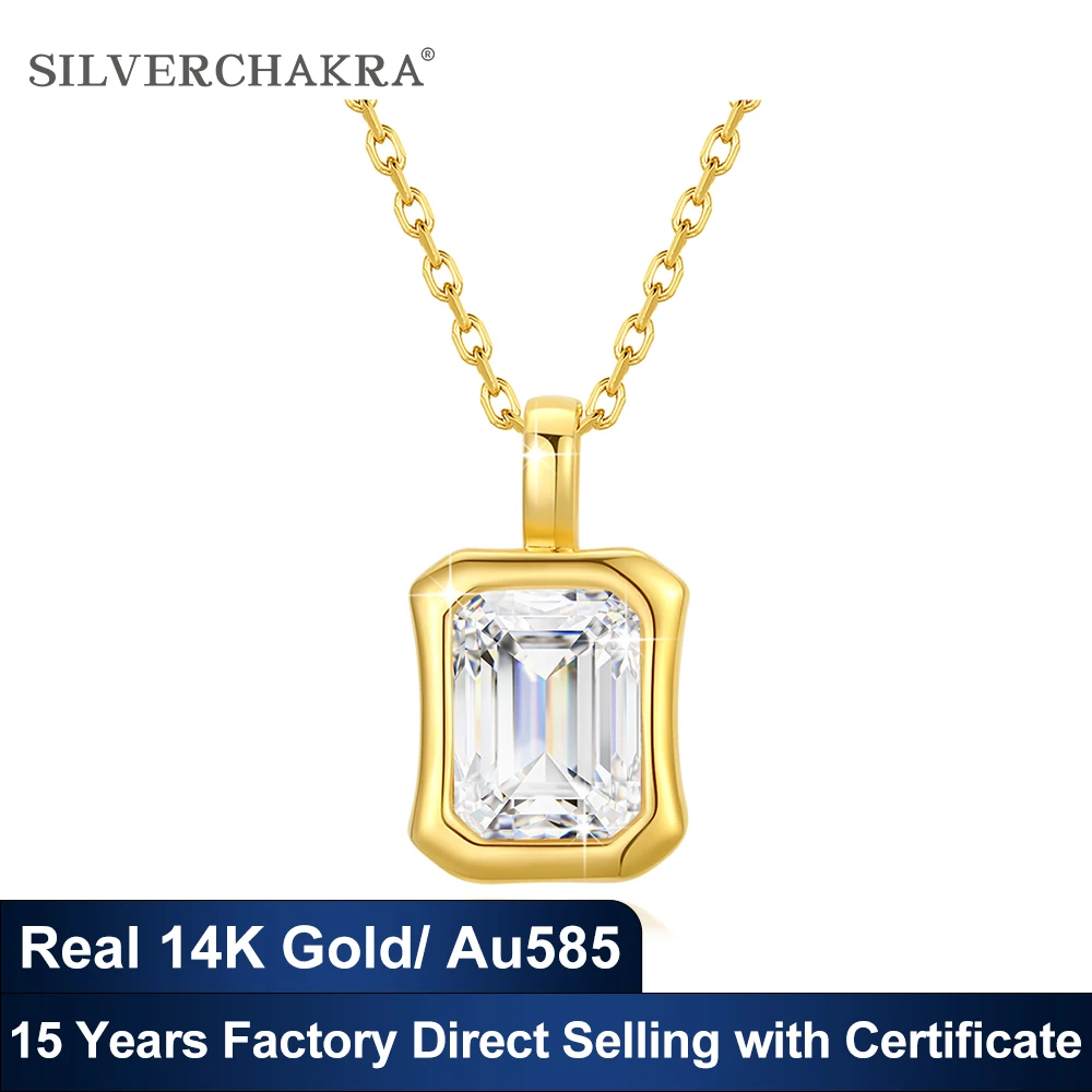 Luxury 100% Real 14k Gold Necklace for Women 6*8mm 2ct Emerald Cut Moissanite Diamond Stone AU585 Pendant Wedding Gifts Jewelry
Luxury 100% Real 14k Gold Necklace for Women 6*8mm 2ct Emerald Cut Moissanite Diamond Stone AU585 Pendant Wedding Gifts Jewelry