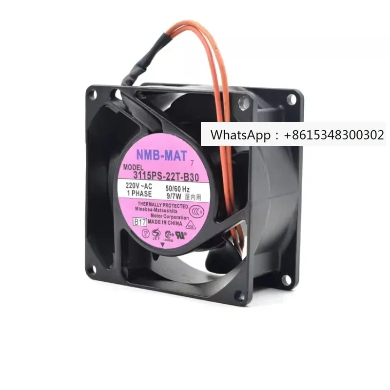 3115PS-22T-B30 220V 80 * 80 * 38 metal shell welding machine communication network fan
3115PS-22T-B30 220V 80 * 80 * 38 metal shell welding machine communication network fan