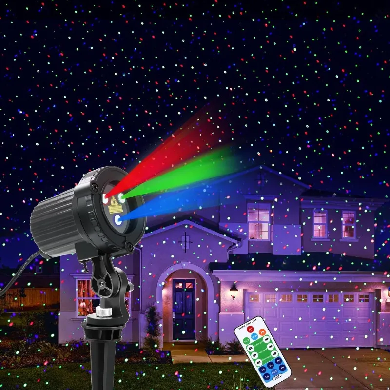 Christmas Laser Lights, Outdoor Garden Laser Lights Projector with Moving RGB Waterproof for Christmas Holiday
Christmas Laser Lights, Outdoor Garden Laser Lights Projector with Moving RGB Waterproof for Christmas Holiday