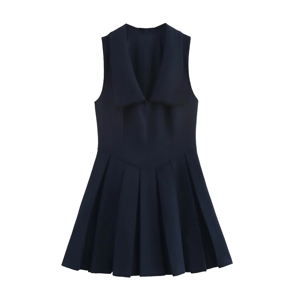 2025 TRAF Spring New Women's Solid Color Sleeveless Versatile V-neck Wide Fold Waist Dress for Skinny Appearance
2025 TRAF Spring New Women's Solid Color Sleeveless Versatile V-neck Wide Fold Waist Dress for Skinny Appearance