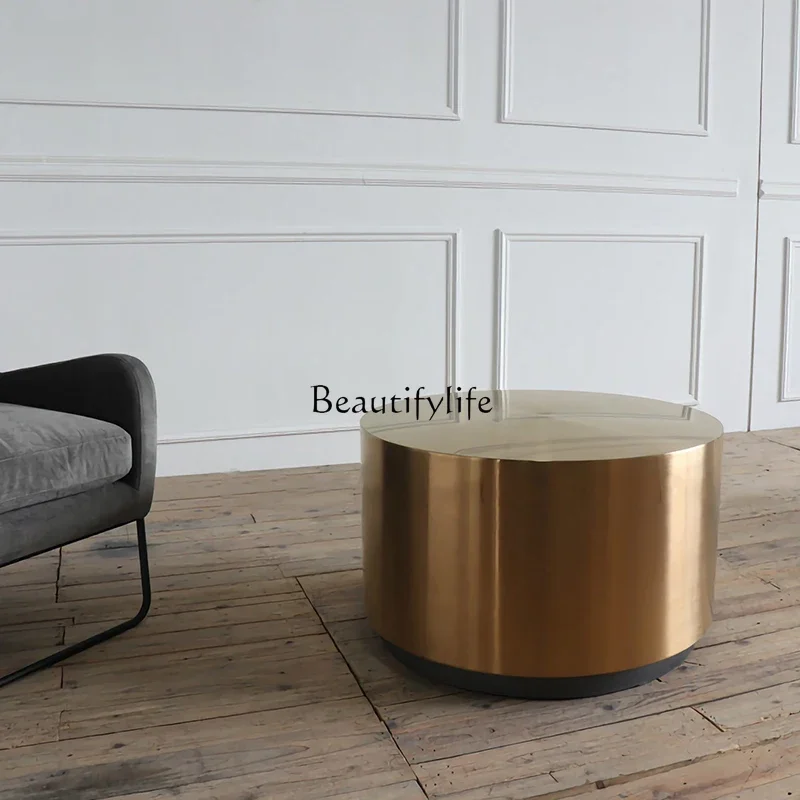 LXLight luxury round coffee table Minimalist stainless steel round rose gold brushed coffee tableSSS
LXLight luxury round coffee table Minimalist stainless steel round rose gold brushed coffee tableSSS