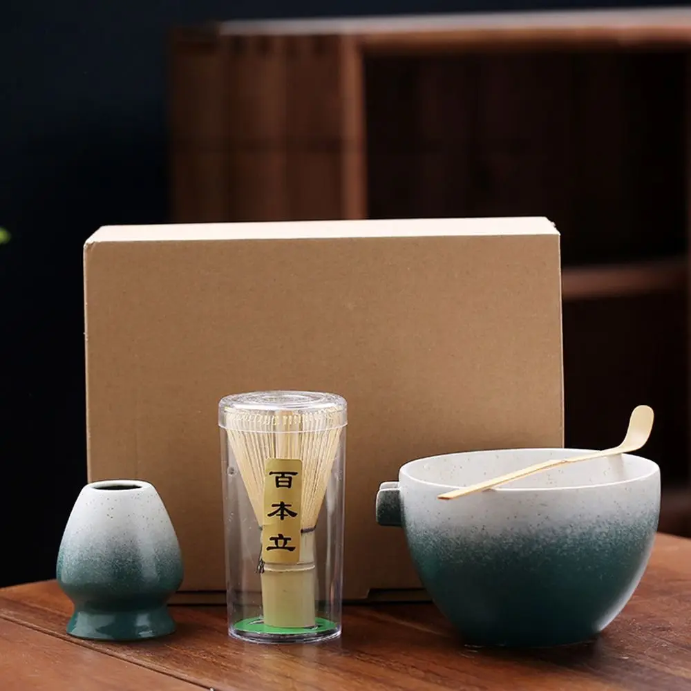 4PCS Traditional Bamboo Ceramic Japanese Matcha Tea Set Food Grade Safe Matcha Stirring Brush Reusable Japanese Chasen
4PCS Traditional Bamboo Ceramic Japanese Matcha Tea Set Food Grade Safe Matcha Stirring Brush Reusable Japanese Chasen