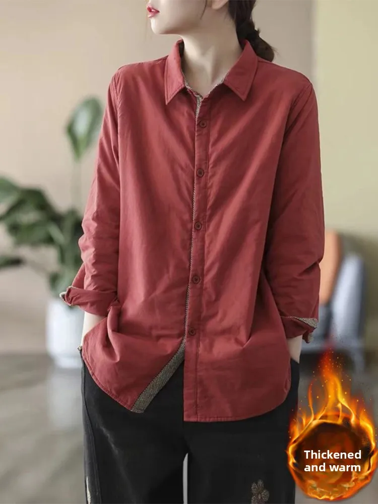 Thiened Cotton irt Jaet Женское хлопковое свободное теплое длинное пальто на пуговицах в стиле ретро Artistic Sle Pure Color C...
Thiened Cotton irt Jaet Женское хлопковое свободное теплое длинное пальто на пуговицах в стиле ретро Artistic Sle Pure Color C...