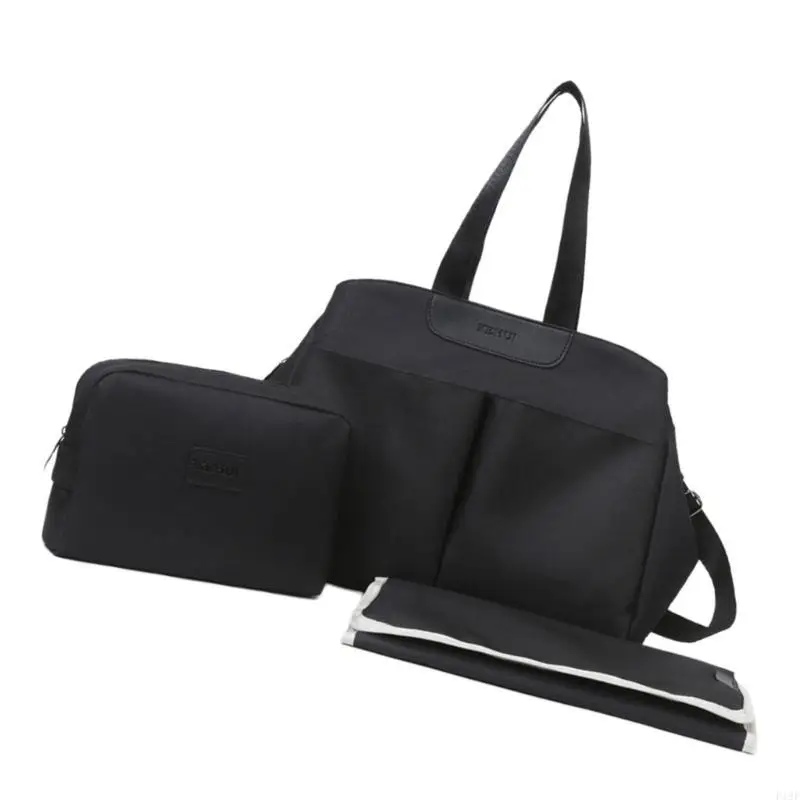 F19F Mom Bag Handbag Pram Hanging Bag Multiple Compartment Crossbody Shoulder Bag with Diaper Changing Pad & Small Bag
F19F Mom Bag Handbag Pram Hanging Bag Multiple Compartment Crossbody Shoulder Bag with Diaper Changing Pad & Small Bag