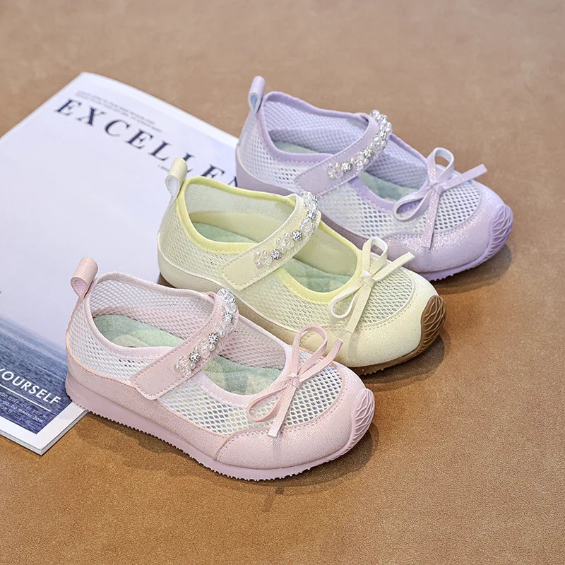 Summer Girls Fashion Casual Shoes Rhinestone Bow Children’s Sports Shoes Mesh Patchwork Kids School Running Sandals Breathable
Summer Girls Fashion Casual Shoes Rhinestone Bow Children’s Sports Shoes Mesh Patchwork Kids School Running Sandals Breathable