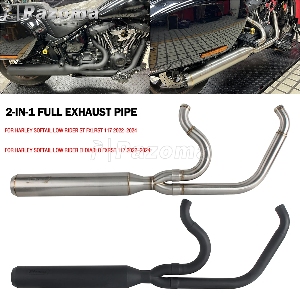 For Harley M8 Softail Low Rider ST FXLRST EI Diablo FXRST 117 2022-2024 Motorcycle 2-in-1 Full Exhaust System Pipe Muffler Tube
For Harley M8 Softail Low Rider ST FXLRST EI Diablo FXRST 117 2022-2024 Motorcycle 2-in-1 Full Exhaust System Pipe Muffler Tube