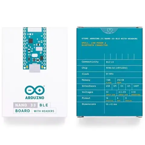 Arduino Nano 33 BLE with headers ABX00034 nRF52840 Development board New original imported from Italy