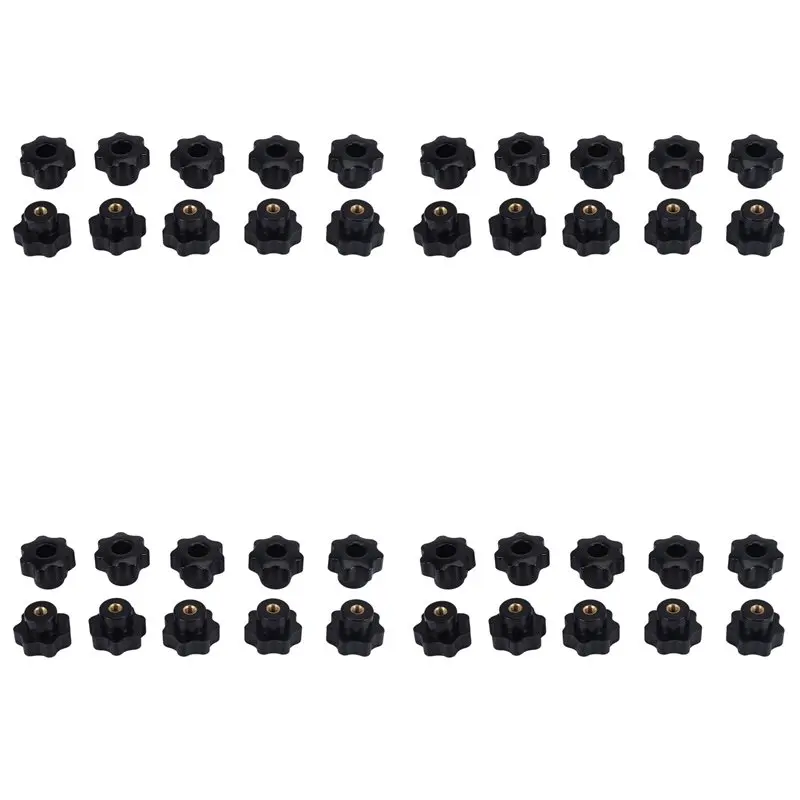 Premium-40PCS M6 Female Knob Screws M6 X 32Mm Female Threaded Star Head Clamping Knob Grip Black
Premium-40PCS M6 Female Knob Screws M6 X 32Mm Female Threaded Star Head Clamping Knob Grip Black