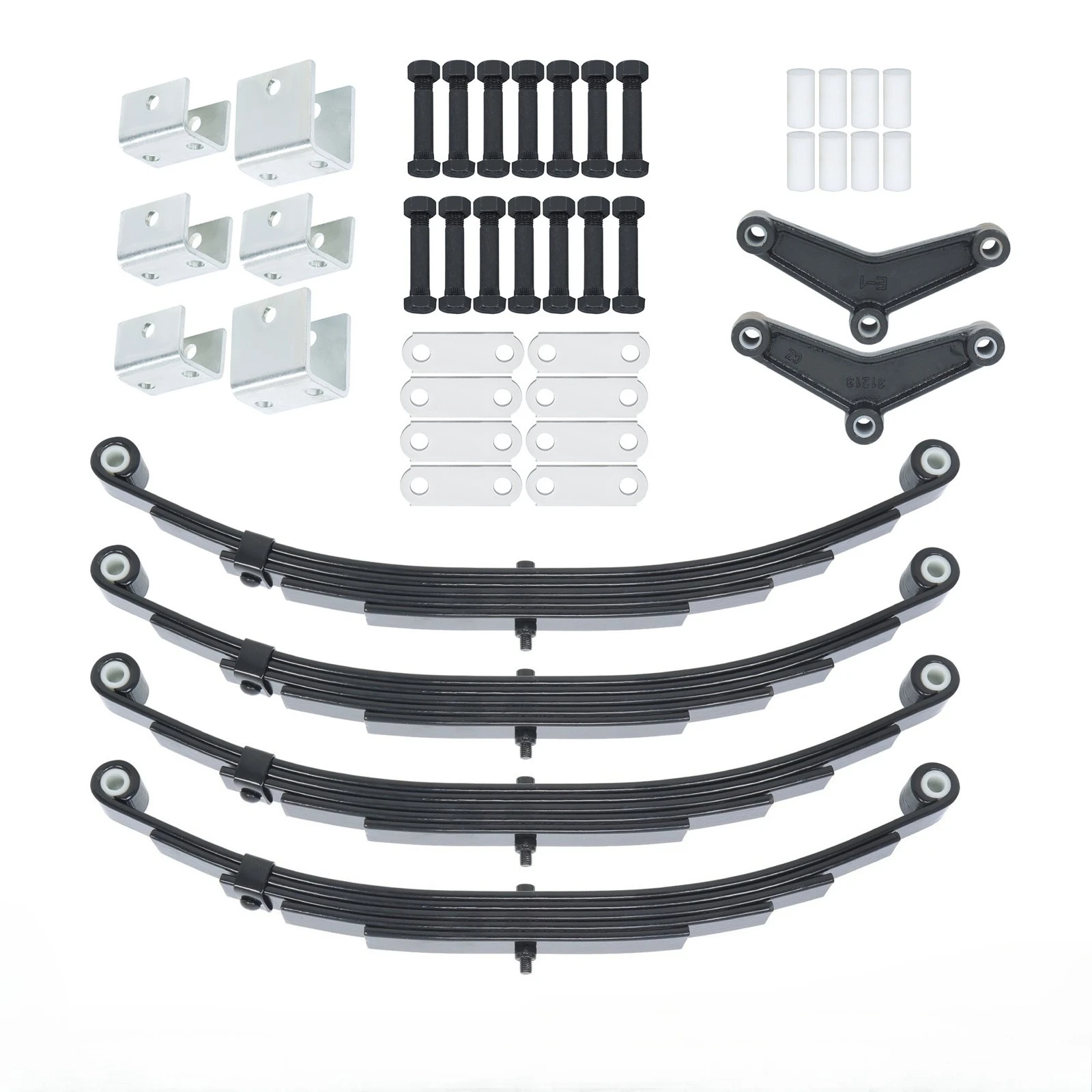 6000 lbs Tandem Trailer Axle Suspension Kit 3000 lbs 5 Leaf Springs + Hanger Kit
6000 lbs Tandem Trailer Axle Suspension Kit 3000 lbs 5 Leaf Springs + Hanger Kit