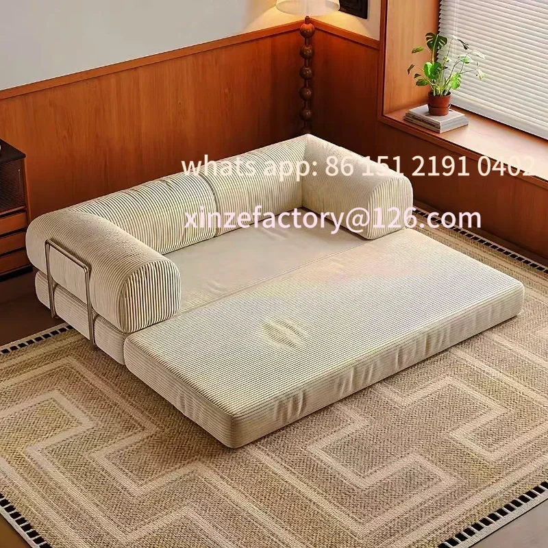 Customizable All-sponge sofa, corduroy freely combinable fabric small-sized dual-purpose foldable sofa bed
Customizable All-sponge sofa, corduroy freely combinable fabric small-sized dual-purpose foldable sofa bed