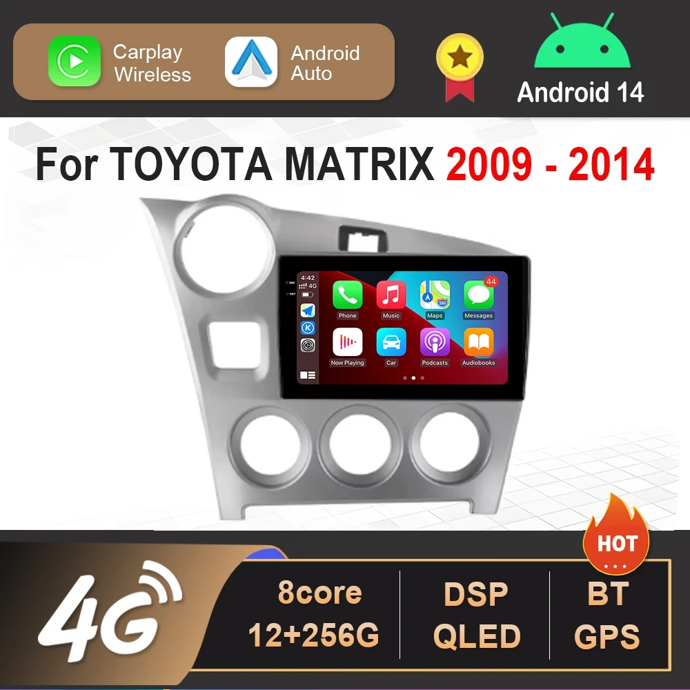 Android 14 Intelligent System Car Radio Multimedia Player Carplay for TOYOTA MATRIX 2009 2010 - 2014 Touch Screen 4G WiFi GPS
Android 14 Intelligent System Car Radio Multimedia Player Carplay for TOYOTA MATRIX 2009 2010 - 2014 Touch Screen 4G WiFi GPS