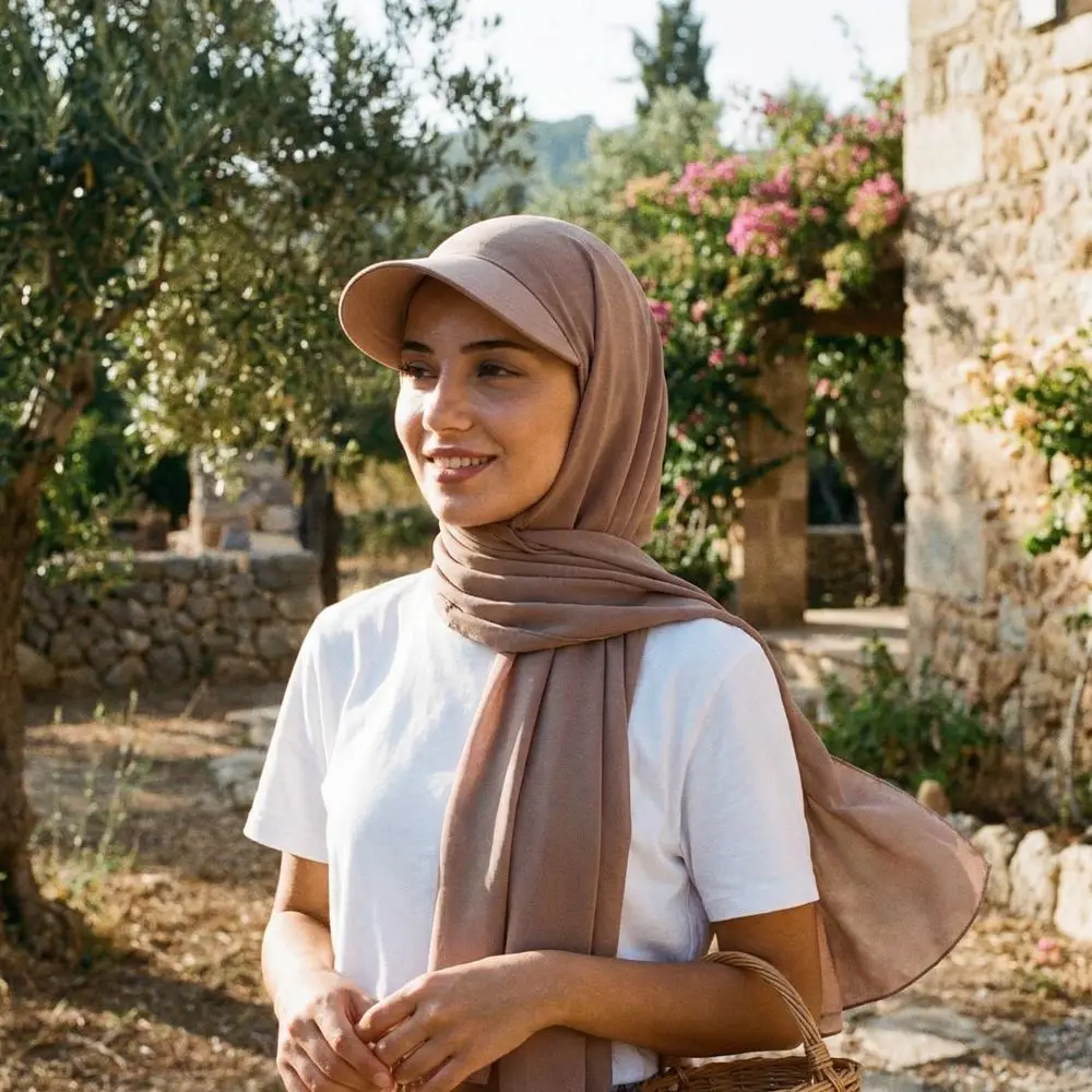 Long Solid Color Brim Bandana Cap Simple Adjustable Hijab Shawl Hat Polyester Breathable Sun Visor Turban Middle Eastern Style
Long Solid Color Brim Bandana Cap Simple Adjustable Hijab Shawl Hat Polyester Breathable Sun Visor Turban Middle Eastern Style