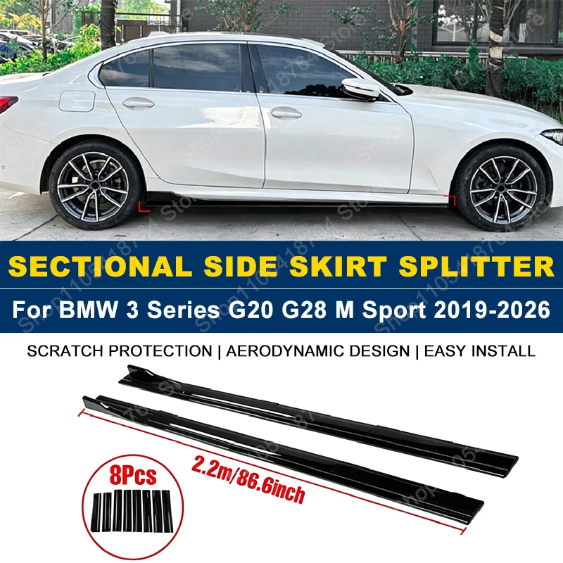 2.2M/86.6" Side Skirts Extension Rocker Panel Splitter For BMW 3 Series G20 G28 M Sport 2019-2026 2020 2021 2022 ABS Plastic
2.2M/86.6" Side Skirts Extension Rocker Panel Splitter For BMW 3 Series G20 G28 M Sport 2019-2026 2020 2021 2022 ABS Plastic