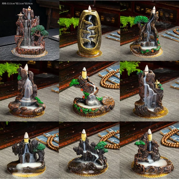 Incense Burner Resin Backflow Incense Burner Waterfall Incense Burner Innovative Tower Incense Sandalwood Aromatherapy Furnace
Incense Burner Resin Backflow Incense Burner Waterfall Incense Burner Innovative Tower Incense Sandalwood Aromatherapy Furnace