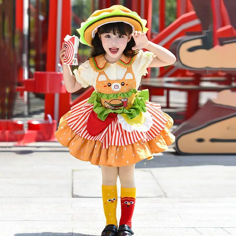 Burger Bear Lolita Princess Dress Kids Bow Decoration Dresse Ball Gown Girls Puff Dress Ruffled Tiered Dress Festival Gift
Burger Bear Lolita Princess Dress Kids Bow Decoration Dresse Ball Gown Girls Puff Dress Ruffled Tiered Dress Festival Gift