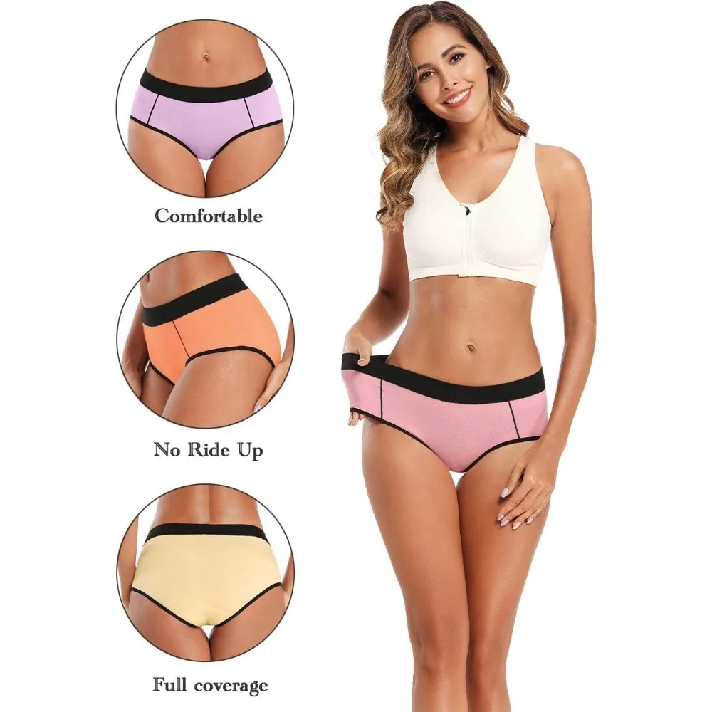 5-Pack Women's Underwear Cotton High Waist Stretch Briefs Soft Sports Underpants Europe Plus Size Ladies Full Coverage Panties
5-Pack Women's Underwear Cotton High Waist Stretch Briefs Soft Sports Underpants Europe Plus Size Ladies Full Coverage Panties