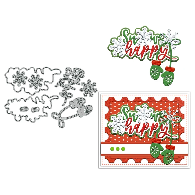 Winter Season Snow Happy Cutting Dies DIY Scrapbooking Supplies Metal Dies Knife Mold For Card Making Albums Decor
Winter Season Snow Happy Cutting Dies DIY Scrapbooking Supplies Metal Dies Knife Mold For Card Making Albums Decor