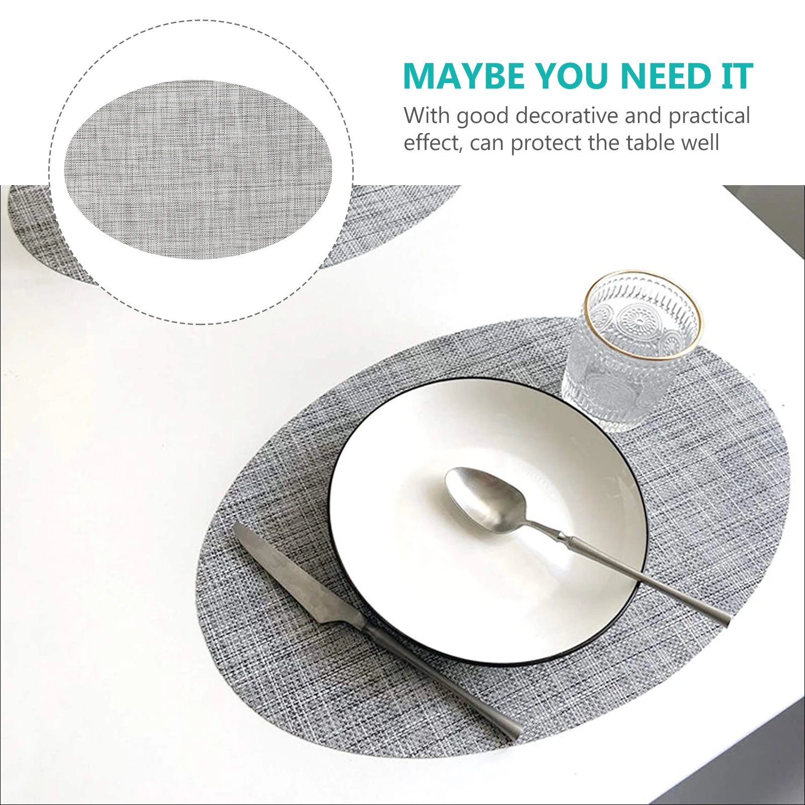 4pcs Pvc Table Insulated Heat Resistant Dish Washable Non Slip For Coffee Cup Fork Mat Grey Oval Flowerpot Mat Thickened
4pcs Pvc Table Insulated Heat Resistant Dish Washable Non Slip For Coffee Cup Fork Mat Grey Oval Flowerpot Mat Thickened