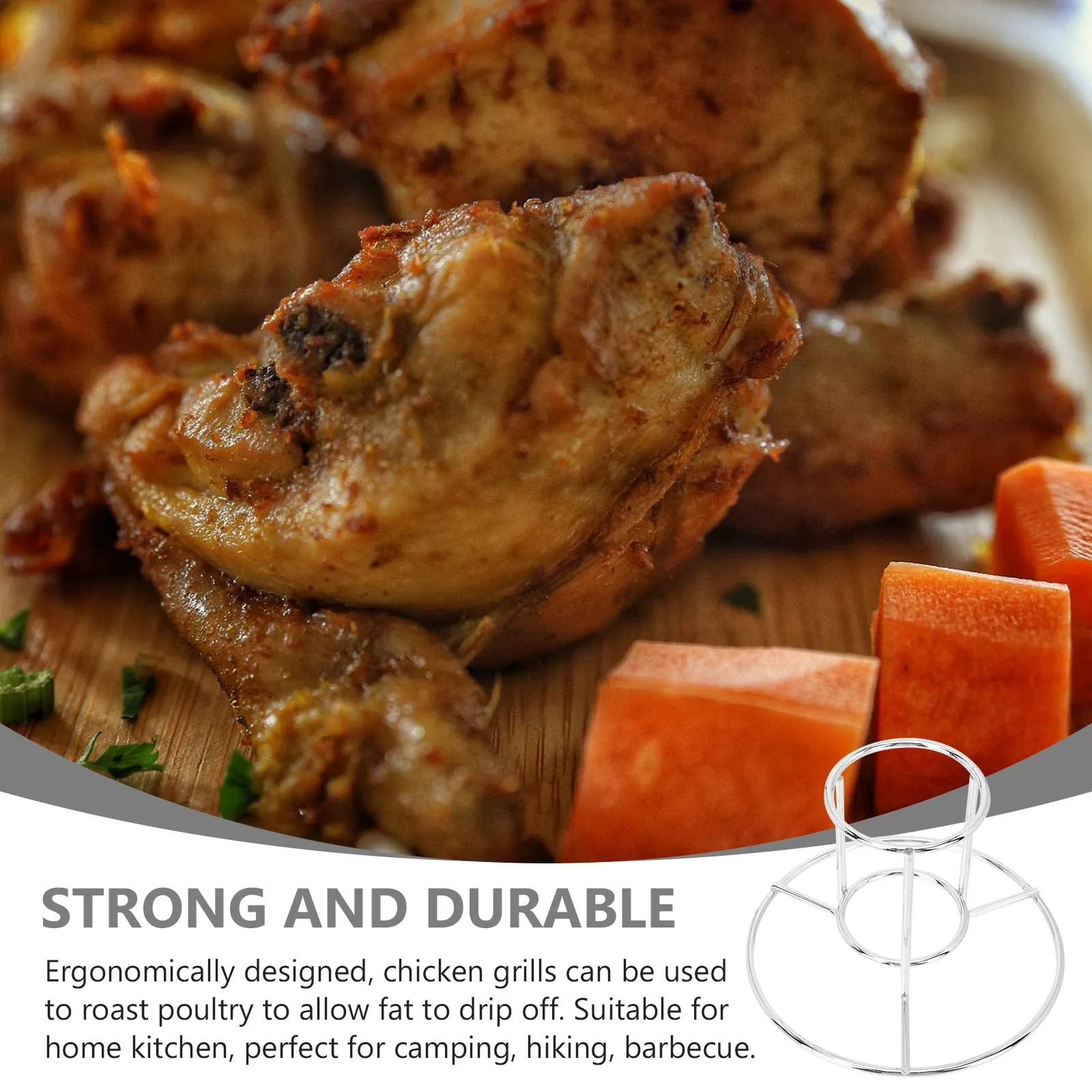 1Pcs Food-Grade Stainless Steel Chicken Roasting Rack Polished Stamped High-Temperature Resistant Multi-Purpose Bbq Holder
1Pcs Food-Grade Stainless Steel Chicken Roasting Rack Polished Stamped High-Temperature Resistant Multi-Purpose Bbq Holder