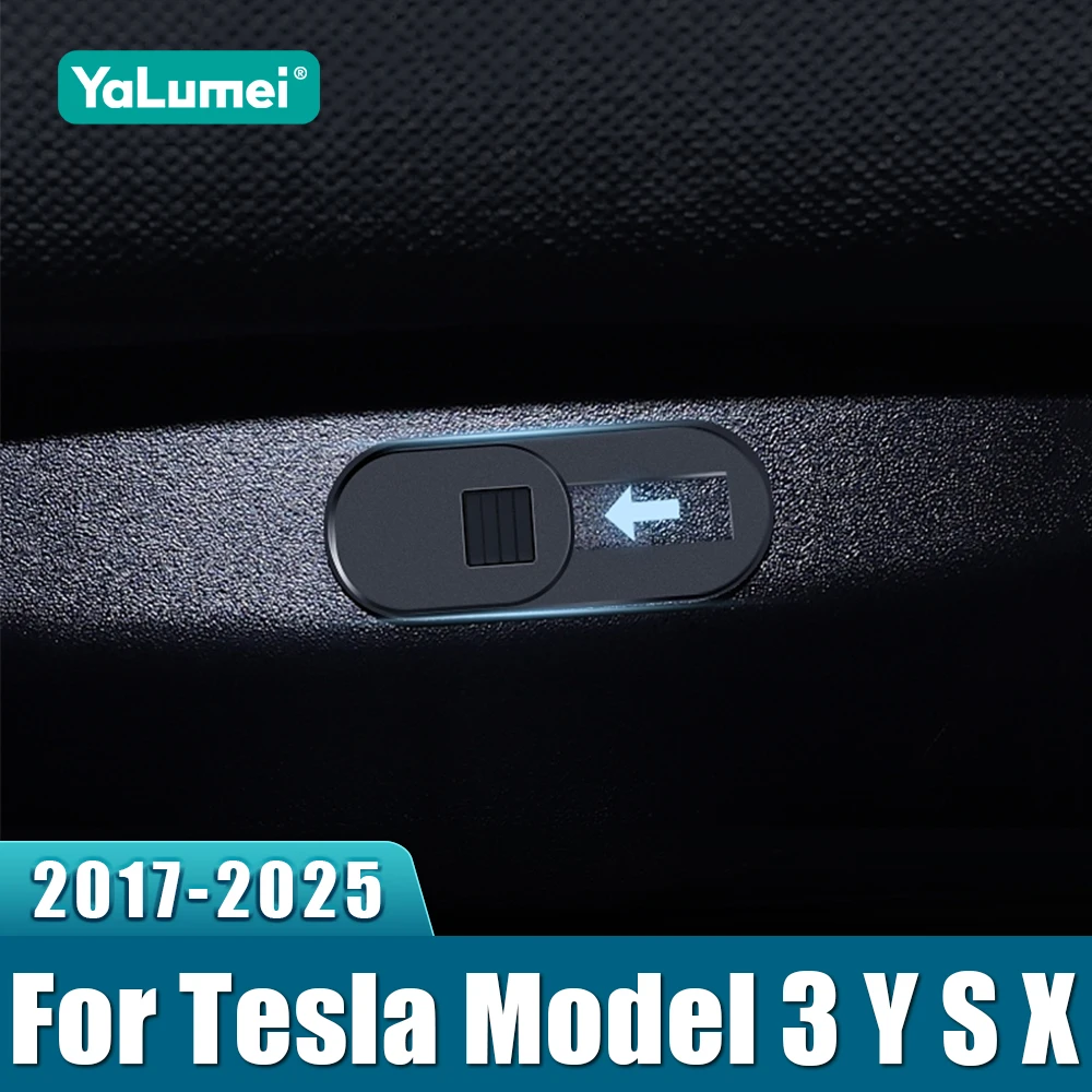 자동차 카메라 커버는 개인 정보 보호 장치를 보호합니다. Tesla Model 3 Y X S 용 웹캠 슬라이드 스티커 2017-2019 2020 2021 2022 2023 2024 2025