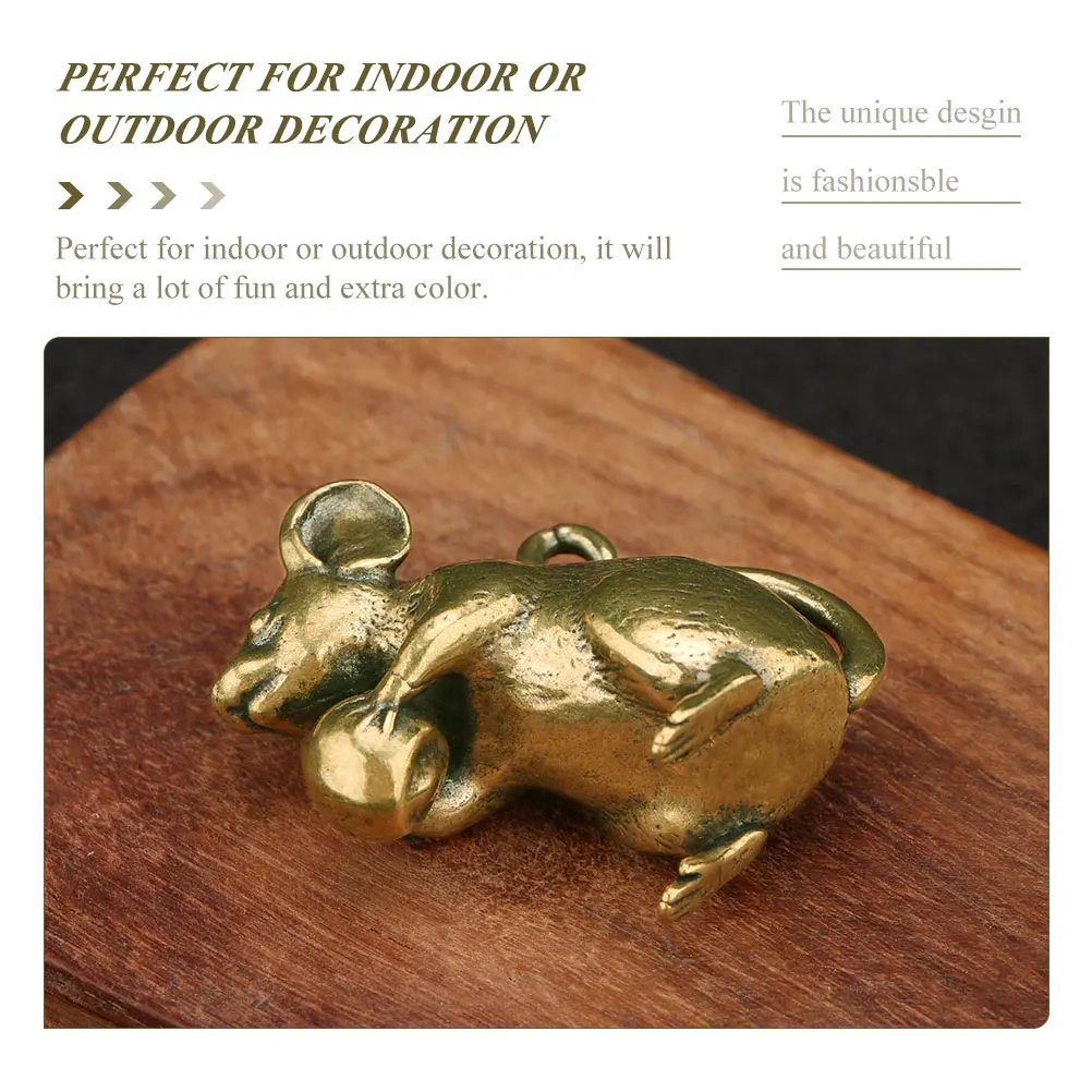 Lovely Brass Adornment Exquisite Retro Mouse Modeling Craft Car Desktop Decorative Mouse Household Ornament Gift
Lovely Brass Adornment Exquisite Retro Mouse Modeling Craft Car Desktop Decorative Mouse Household Ornament Gift