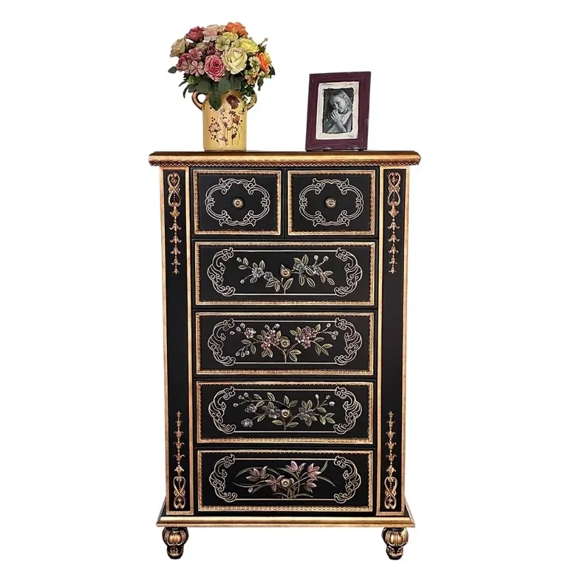 *Solid Wood Foot Painted Six-bucket Entrance Cabinet, European Living Room Decorative Cabinet, Retro Drawer Storage Cabinet
*Solid Wood Foot Painted Six-bucket Entrance Cabinet, European Living Room Decorative Cabinet, Retro Drawer Storage Cabinet