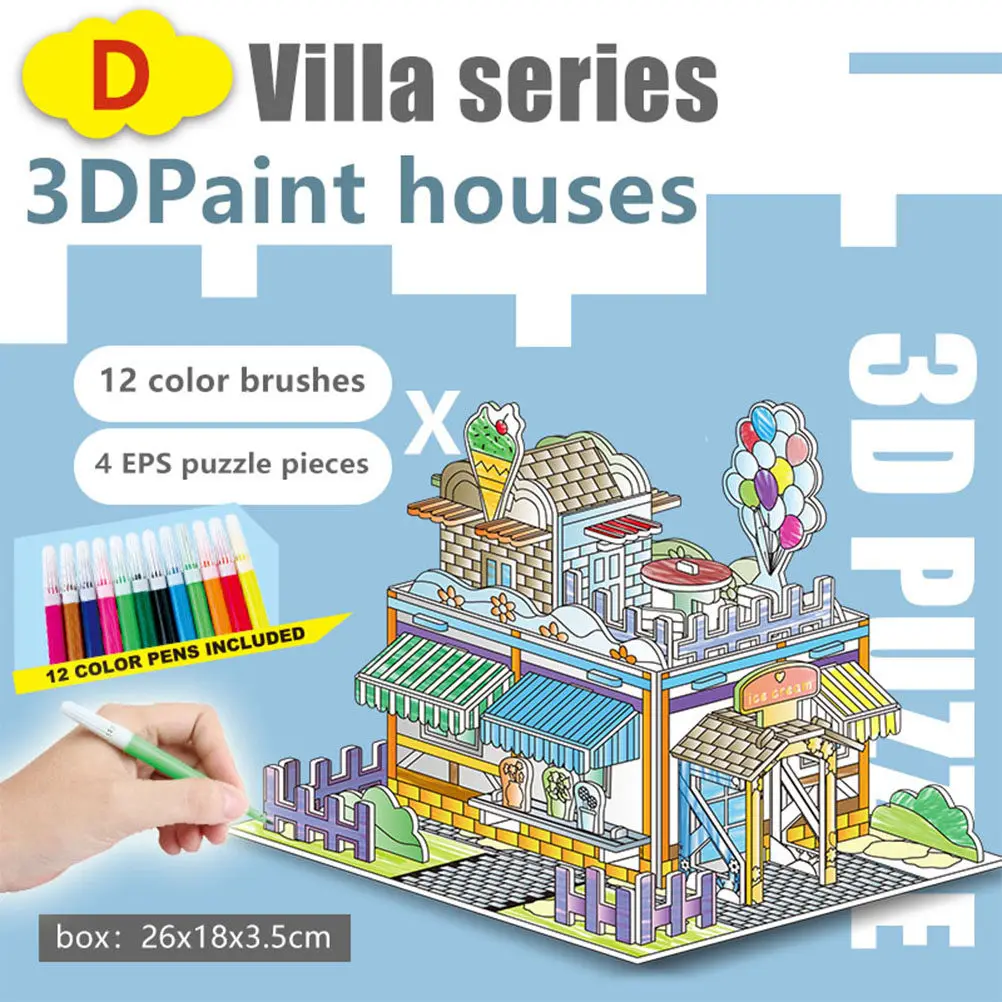 1Set 3D Puzzle Graffiti Paperboard DIY Coloring Educational House Puzzle for Kids Fine Workmanship Learning Gift
1Set 3D Puzzle Graffiti Paperboard DIY Coloring Educational House Puzzle for Kids Fine Workmanship Learning Gift