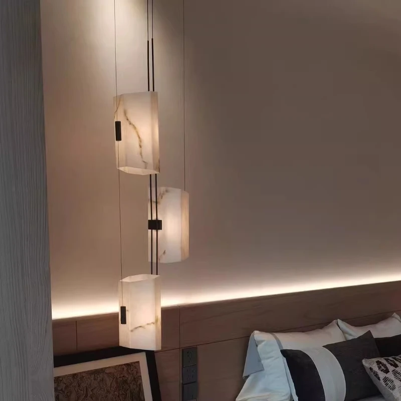 Modern simple designer bedroom bedside marble chandelier Italian model room versatile multi-head decorative lamps
Modern simple designer bedroom bedside marble chandelier Italian model room versatile multi-head decorative lamps