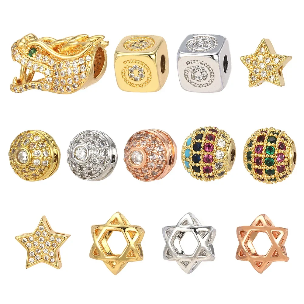 1Piece Brass Micro Setting Colorful Zirconia Round Metal Spacer Beads For DIY Jewelry Making Bracelet Necklace Beads Accessories
1Piece Brass Micro Setting Colorful Zirconia Round Metal Spacer Beads For DIY Jewelry Making Bracelet Necklace Beads Accessories