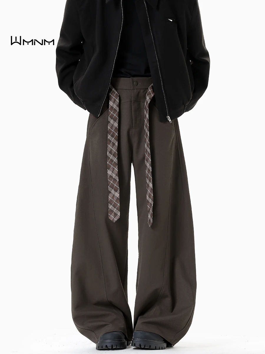 Мужские повседневные широкие брюки в американском стиле в клетку с поясом, весенне-осенние, с высокой талией, прямого кроя, свободного покроя
Мужские повседневные широкие брюки в американском стиле в клетку с поясом, весенне-осенние, с высокой талией, прямого кроя, свободного покроя