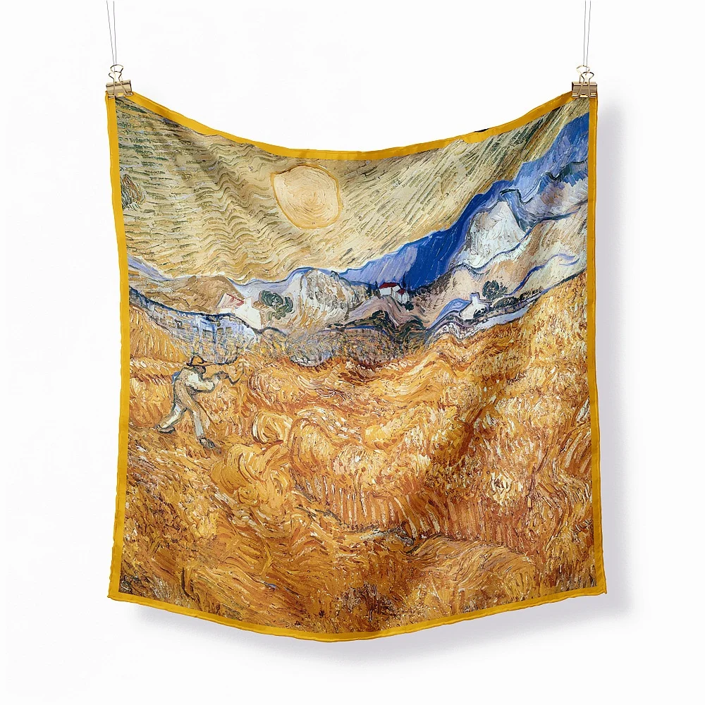 Van Gogh New Style Small Square Silk Scarf Versatile Ladies Decorative Slant Pattern Fashionable Necktie for All Ages
Van Gogh New Style Small Square Silk Scarf Versatile Ladies Decorative Slant Pattern Fashionable Necktie for All Ages