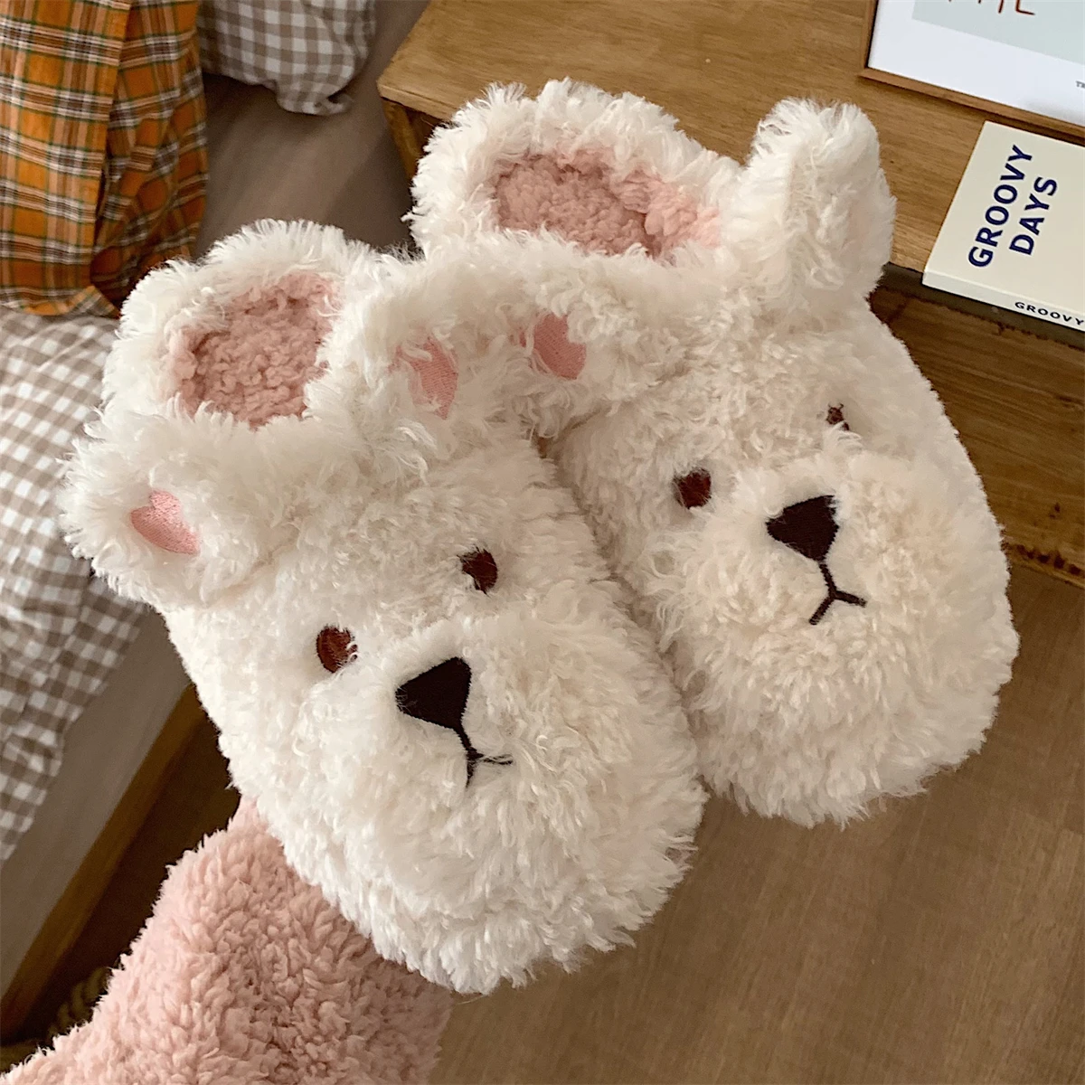 Winter Plu Slippers Women's Anti-Slip Home Indoor Cotton Slippers Warmth Cartoon Covered Head Student Home Comfortable oes
Winter Plu Slippers Women's Anti-Slip Home Indoor Cotton Slippers Warmth Cartoon Covered Head Student Home Comfortable oes