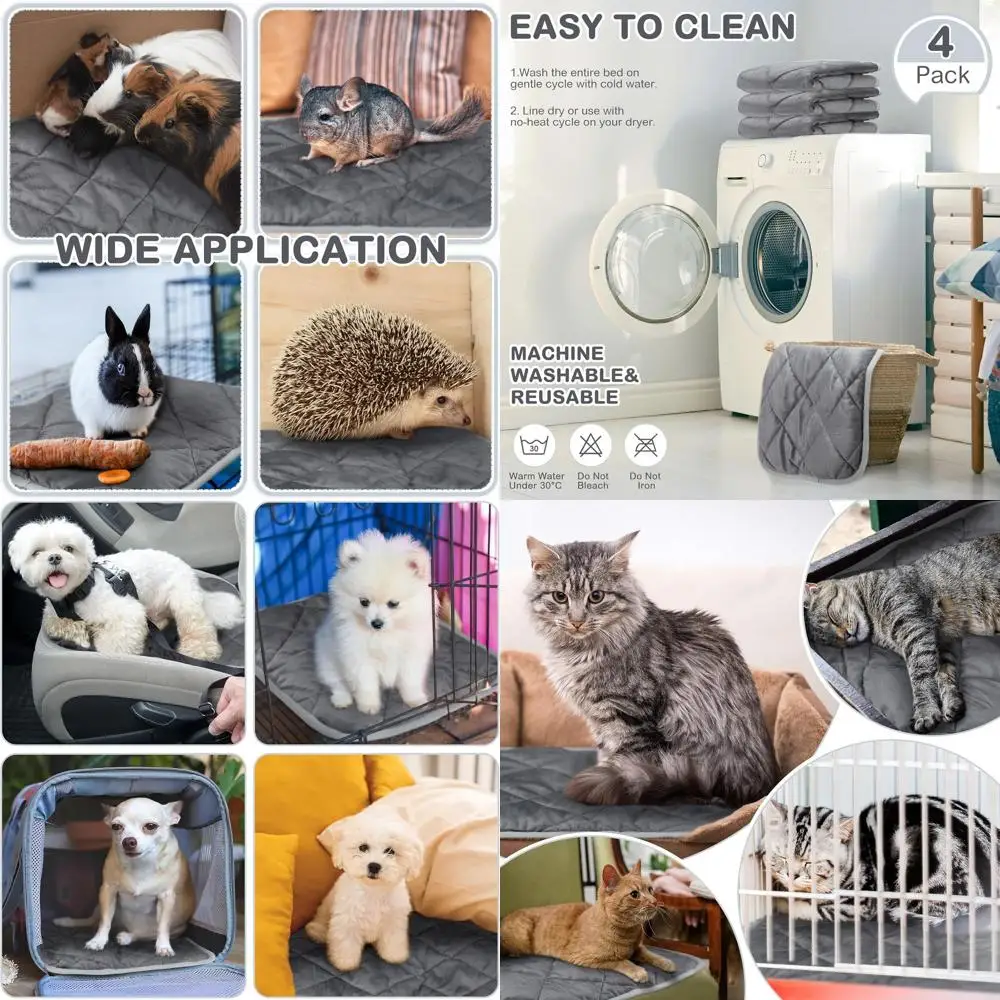 Thermo-Reflective Pet Mat, 4-Pack, Washable, 45x28, Gray, for Cats & Dogs
Thermo-Reflective Pet Mat, 4-Pack, Washable, 45x28, Gray, for Cats & Dogs