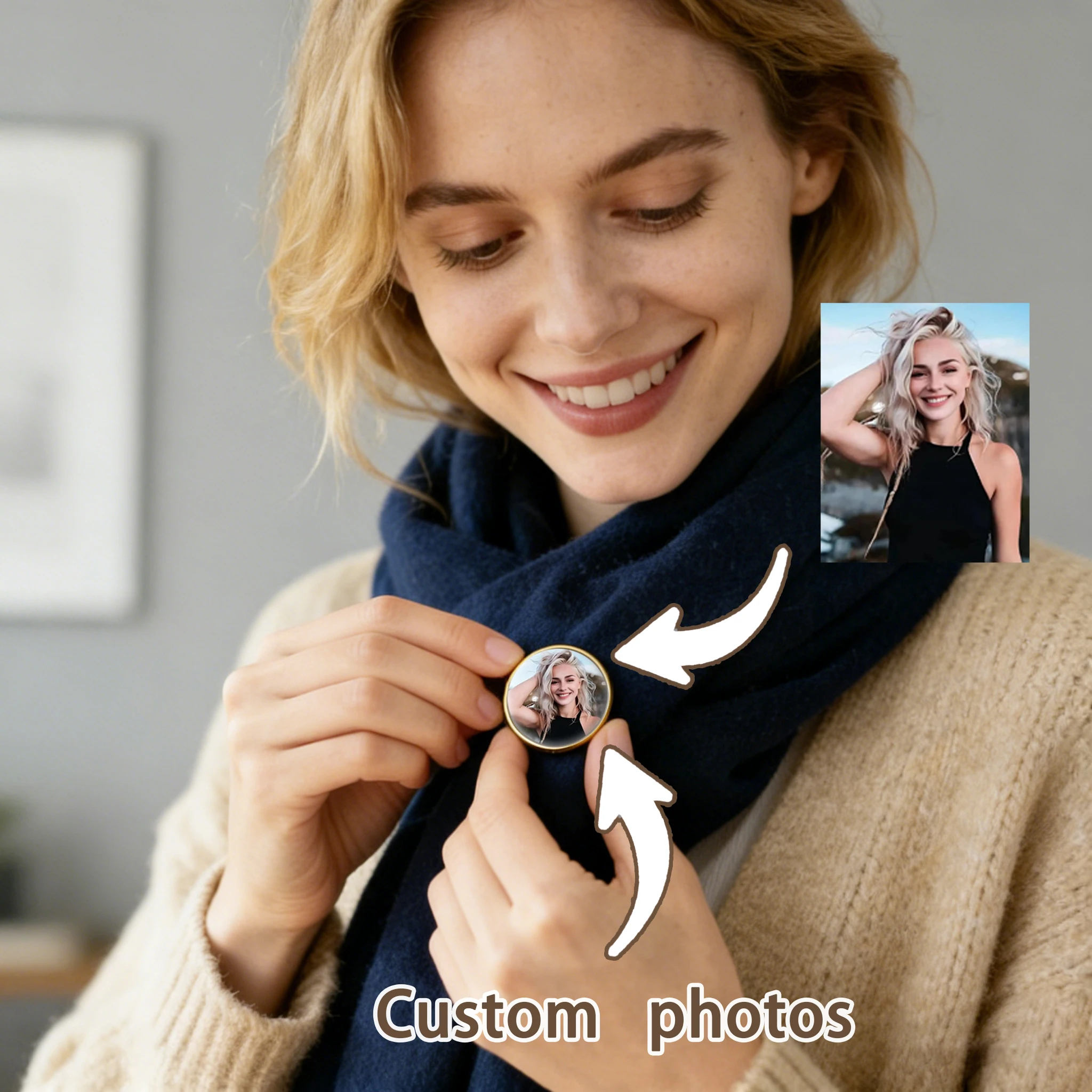 Personalized Photo Custom pictures Brooches Men Women Glass Cabochon Silver plated Backpack Lapel Pin Button Badges Brooch Gift
Personalized Photo Custom pictures Brooches Men Women Glass Cabochon Silver plated Backpack Lapel Pin Button Badges Brooch Gift