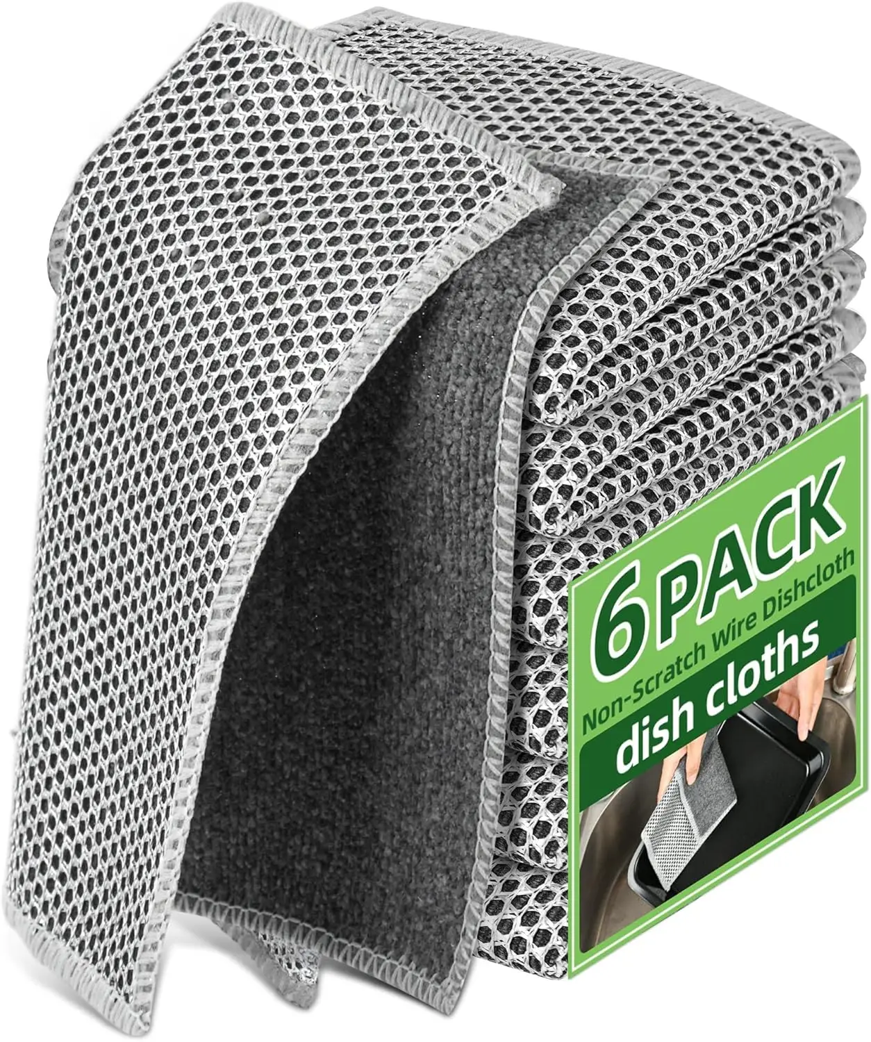 Stainless Steel Scrubber and Cleaning Rags Non Scratch Wire Dishcloth Durable Steel Wool Scrubber Kitchen Dish Towels 6pcs
Stainless Steel Scrubber and Cleaning Rags Non Scratch Wire Dishcloth Durable Steel Wool Scrubber Kitchen Dish Towels 6pcs